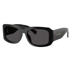 New Dolce & Gabbana Black Rectangle DG4503 501/87 Sunglasses Women